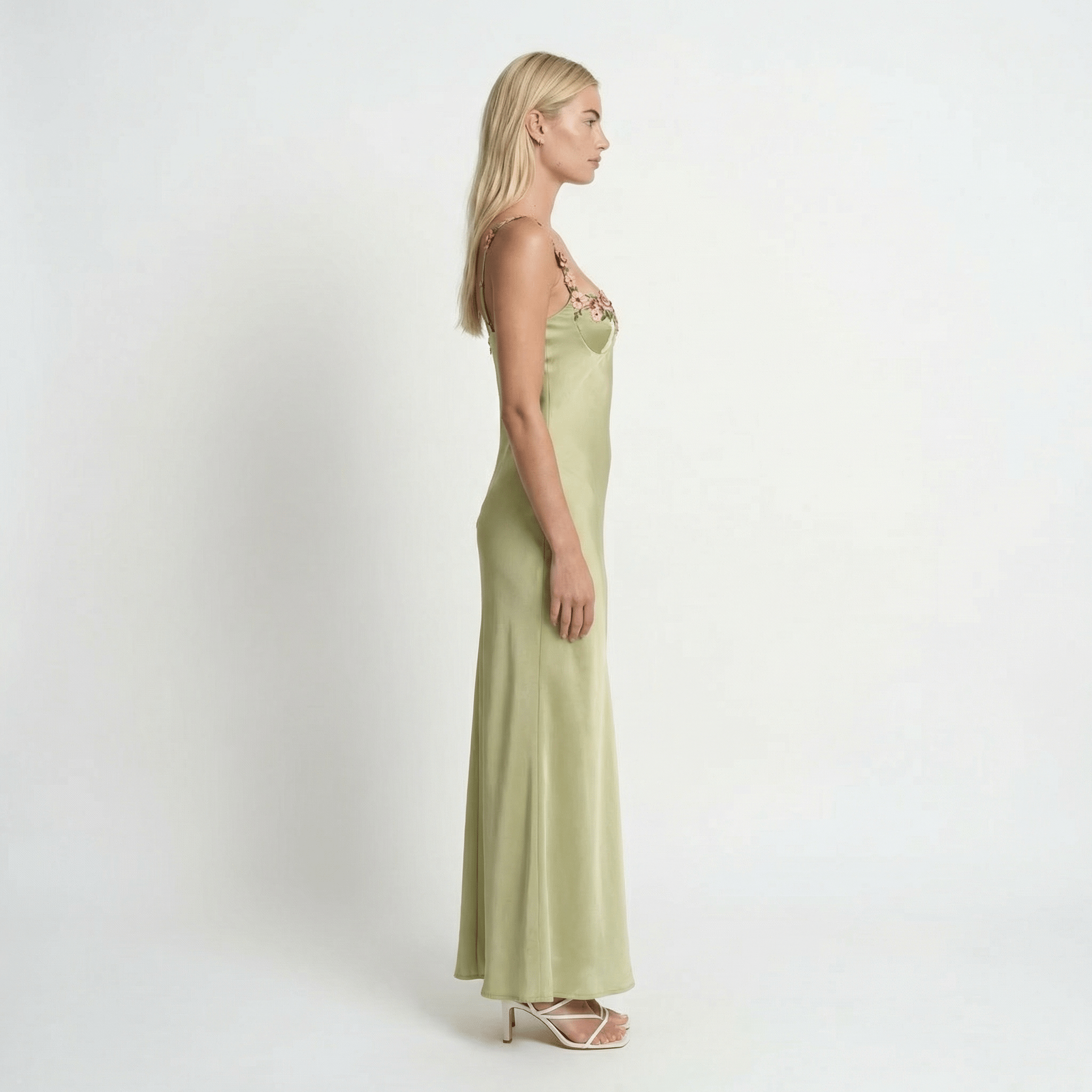 Floral Embroidered Maxi Dress Sleeveless5
