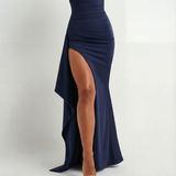 Twisted Off-Shoulder Maxi Dress – Relaxed Fit, Evening Party, Formal Womens