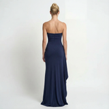 Twisted Off-Shoulder Maxi Dress – Relaxed Fit, Evening Party, Formal Womens