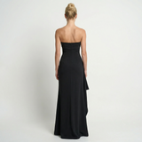 Twisted Off-Shoulder Maxi Dress – Relaxed Fit, Evening Party, Formal Womens