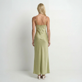 Floral Embroidered Maxi Dress – Sleeveless, Round Neck, Elegant Womens