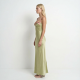 Floral Embroidered Maxi Dress – Sleeveless, Round Neck, Elegant Womens