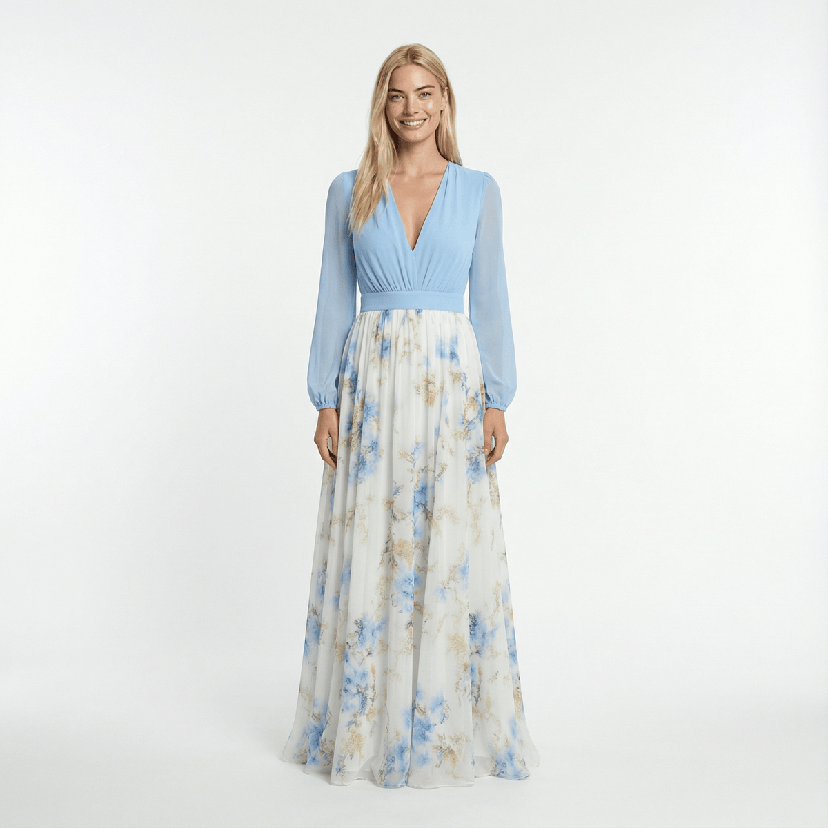 Floral Maxi Dress Relaxed Fit Round1