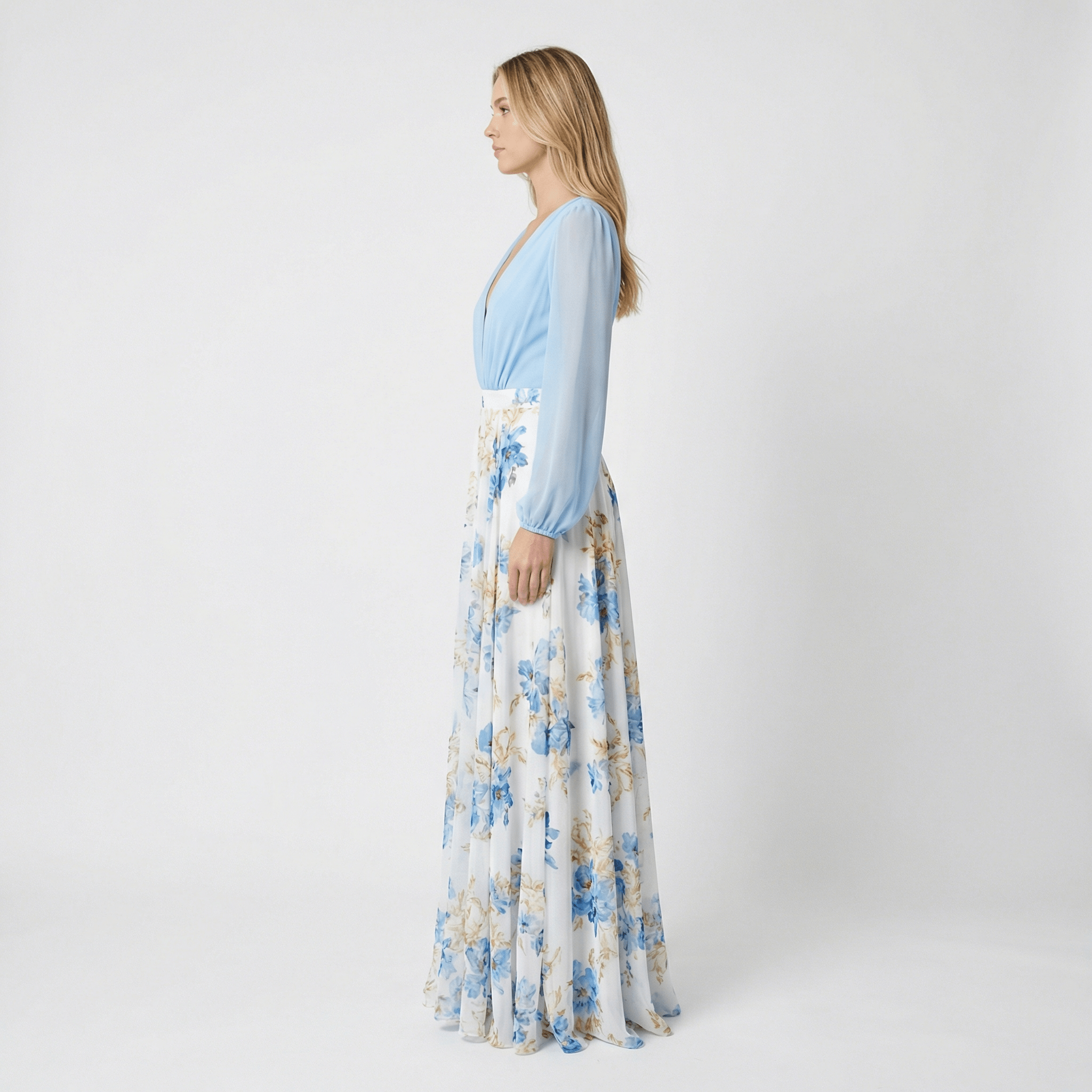 Floral Maxi Dress Relaxed Fit Round3