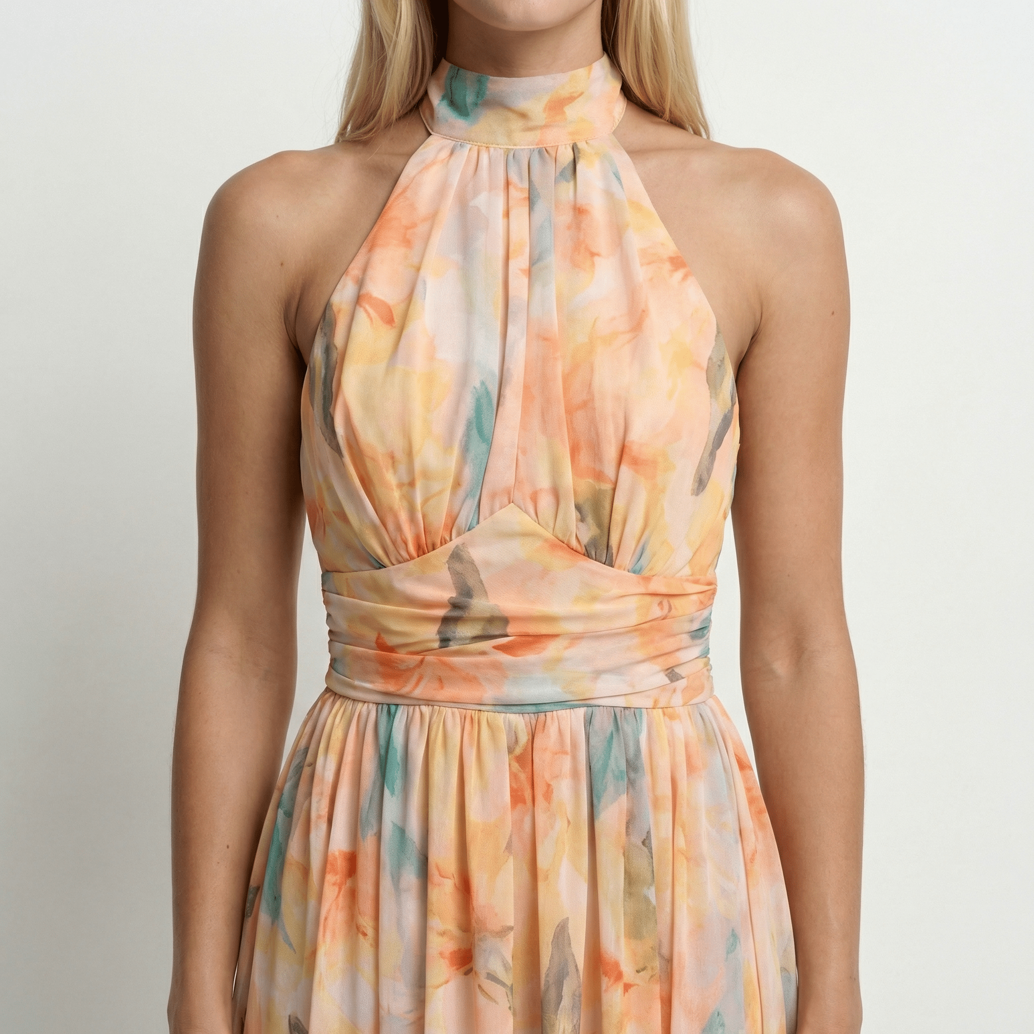Watercolour Halter Maxi Dress Relaxed2