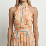 Watercolour Halter Maxi Dress Relaxed2
